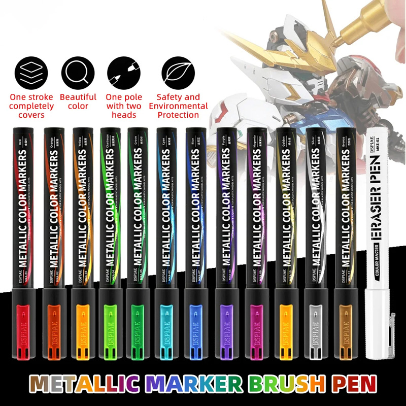 Model Kit Markers - 메탈릭 마커 컬러링 펜, 메카 페인팅