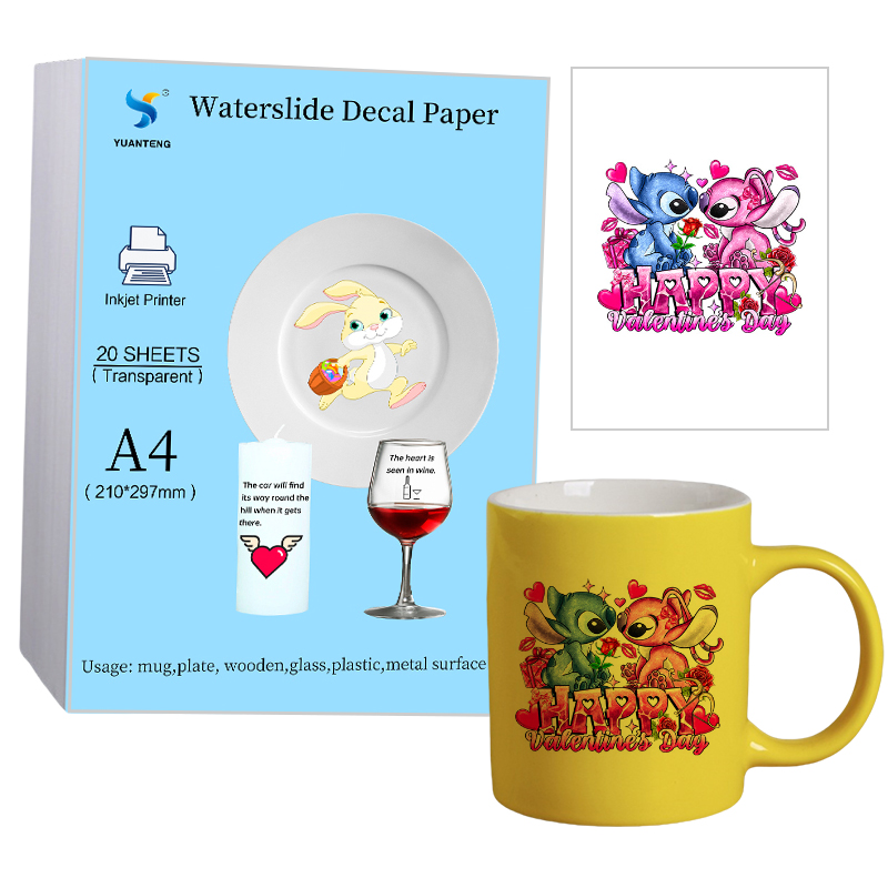 Waterslide Decal Paper - 도자기용 블루 백킹 워터 전사 용지,