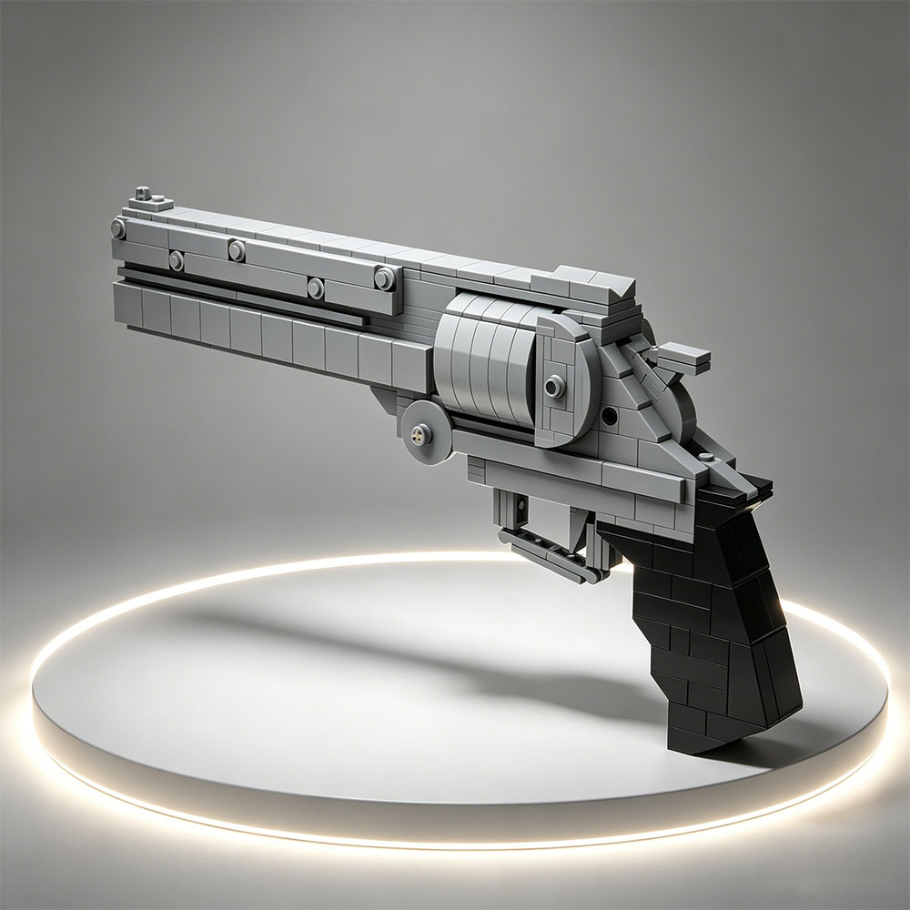 Model Kit Revolver - MOC 빌딩 블록 소형 입자 권총