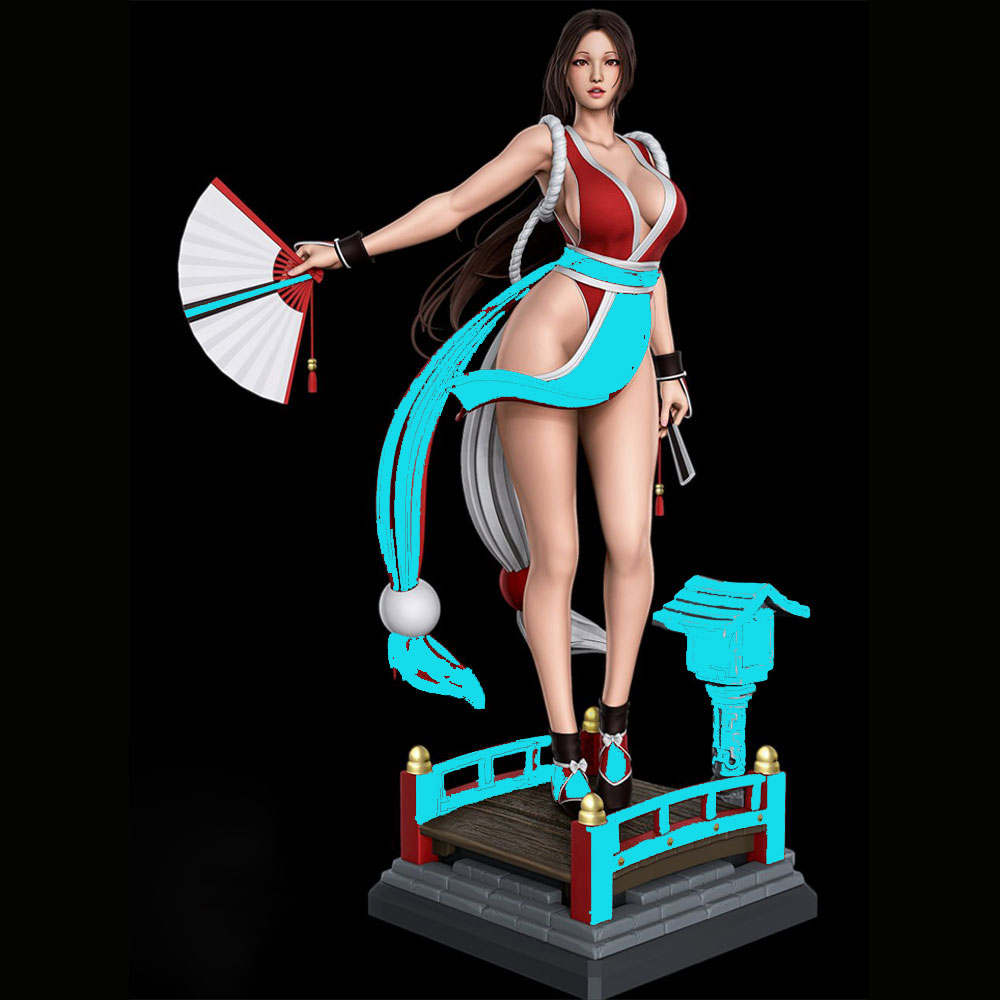 Model Kit Hg - 1/24 섹시한 긴머리 소녀 미니어처 레진