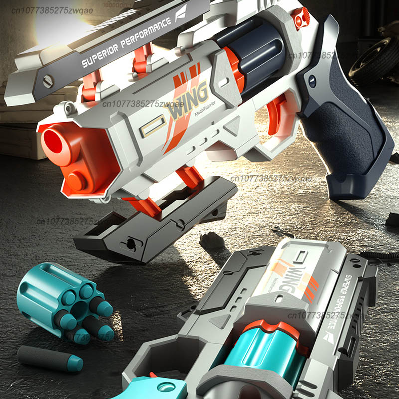 Model Kit Revolver - 어린이 기계 연결 6 라운드 리볼버