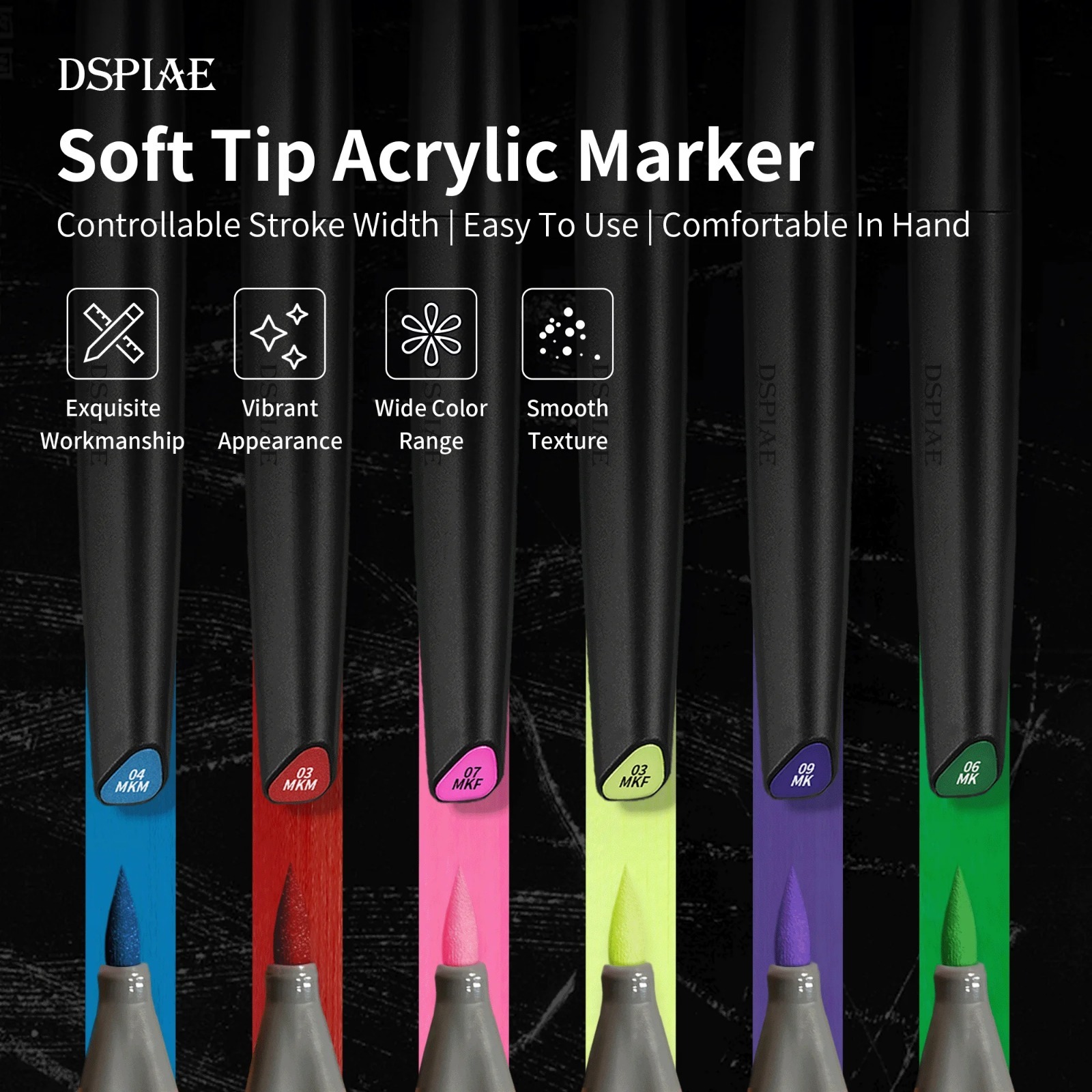 Model Kit Markers - DSPIAE 소프트 팁 수성 마커 펜