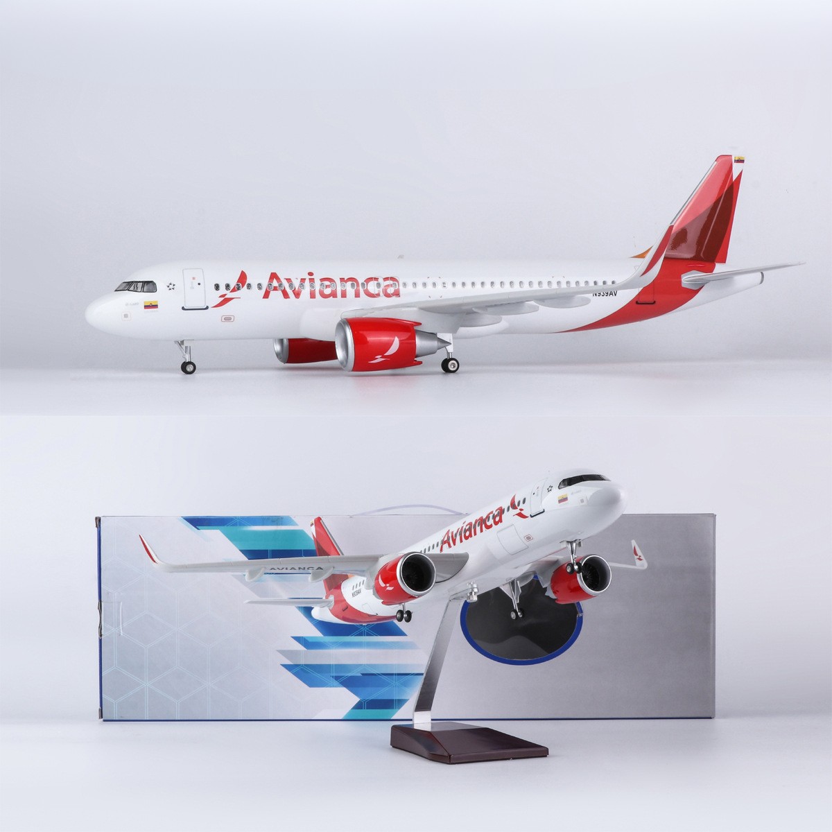 Model Kit Plane - 1/85 대형 47cm 아비앙카 A320 다이캐스트