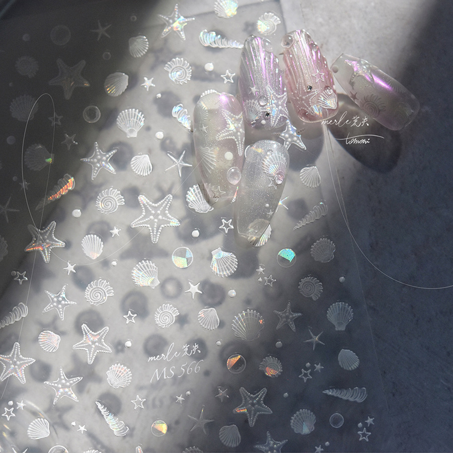 플래시 조개 불가사리 물결 무늬 고품질 여름 바다 네일 - Waterslide Decal Paper 리뷰 및 가격