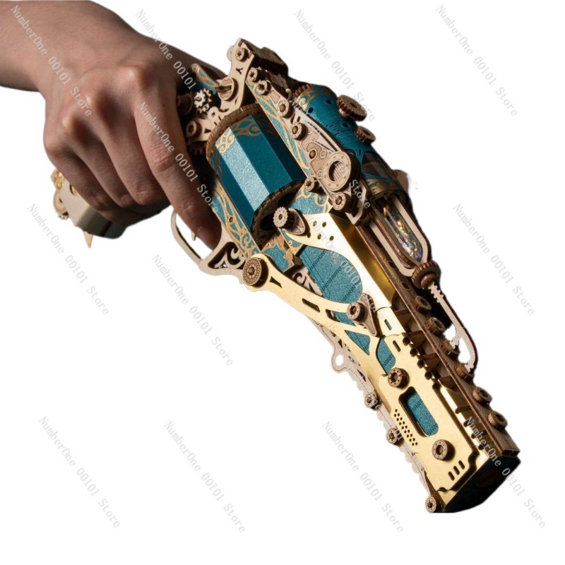 창의적인 리볼버 조립 모델 나무 모티스 테논 빌딩 블록 - Model Kit Revolver 리뷰 및 가격
