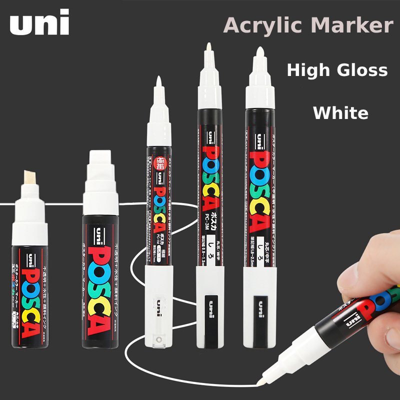 포스카 화이트 마커 브러시, 영구 방수 비퇴색 고광택  - Model Kit Markers 리뷰 및 가격