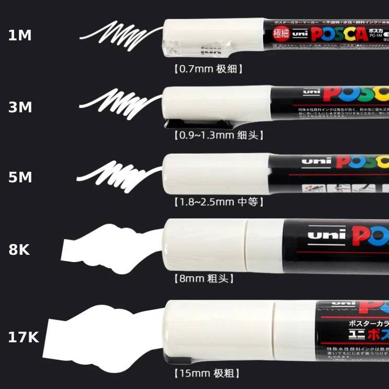포스카 화이트 마커 브러시, 영구 방수 비퇴색 고광택  - Model Kit Markers 리뷰 및 가격