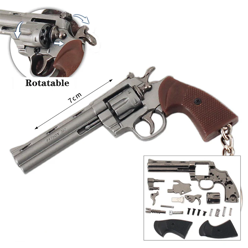 7cm 분리형 콜트 357 리볼버 금속 총 열쇠고리 모 - Model Kit Revolver 리뷰 및 가격
