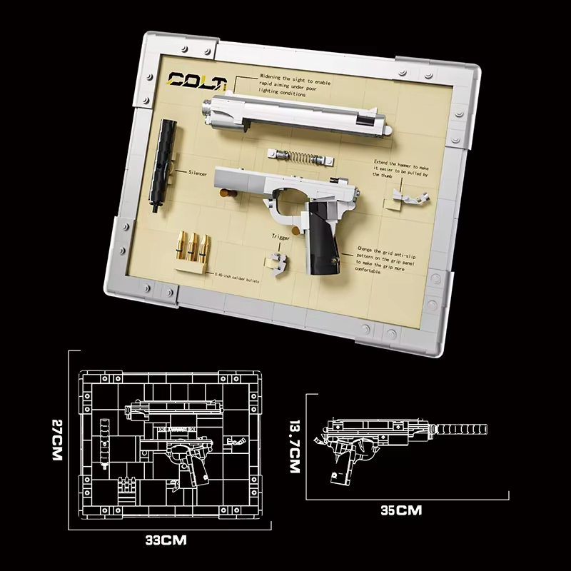 기계식 리볼버 모델 빌딩 블록 MOC: 콜트 & 웨스턴 - Model Kit Revolver 리뷰 및 가격