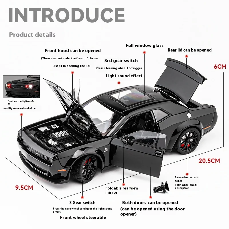 1:24 닷지 챌린저 SRT Hellcat Redeye - Model Kit Mustang 리뷰 및 가격
