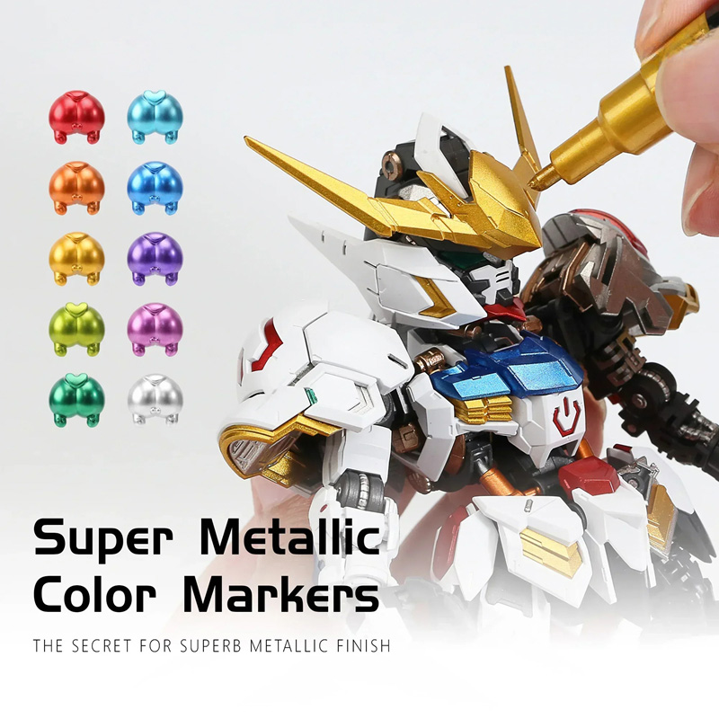 메탈릭 마커 메카 페인팅용 컬러링 펜 페인트 도구 세트 - Model Kit Markers 리뷰 및 가격