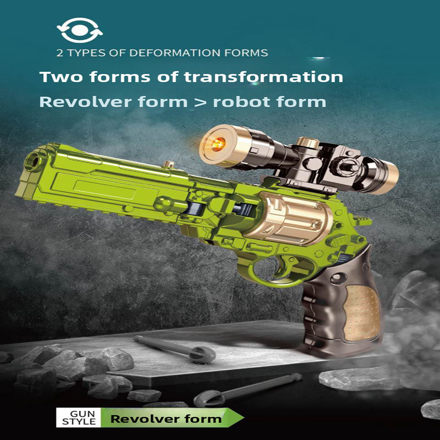 어린이용 변신 리볼버 장난감, 총소리, 조명 및 음향  - Model Kit Revolver 리뷰 및 가격