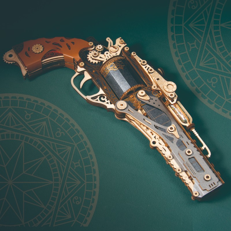 고양이 스팀 리볼버 조립 모델 키트 DIY 3D 나무  - Model Kit Revolver 리뷰 및 가격
