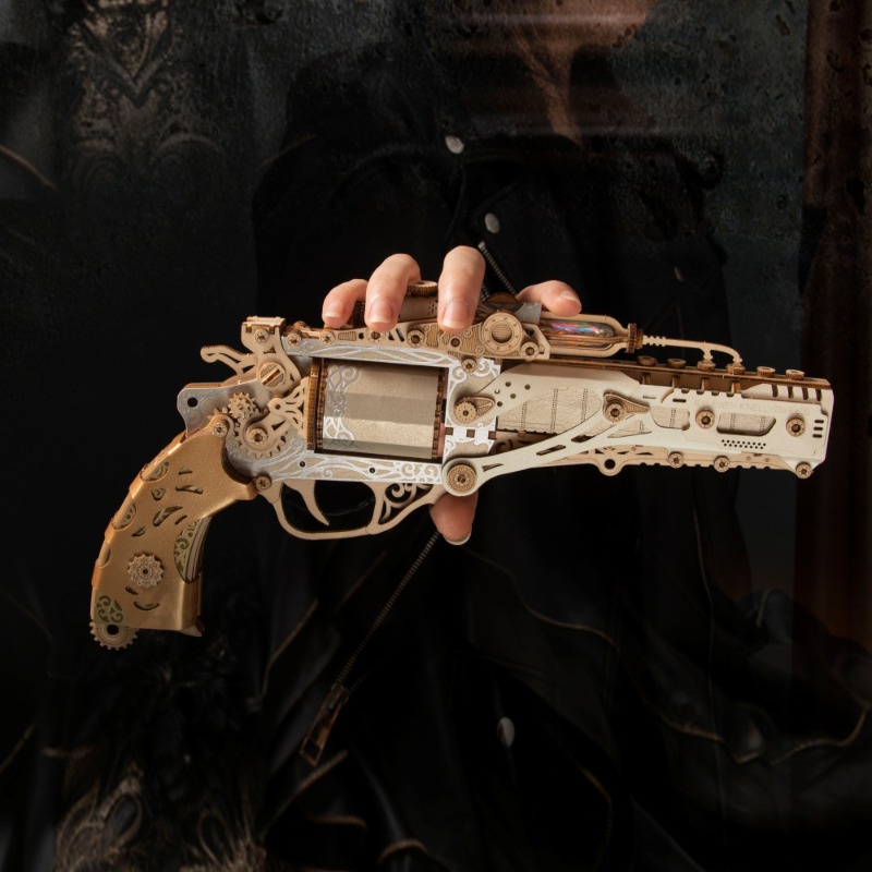 고양이 스팀 리볼버 조립 모델 키트 DIY 3D 나무  - Model Kit Revolver 리뷰 및 가격